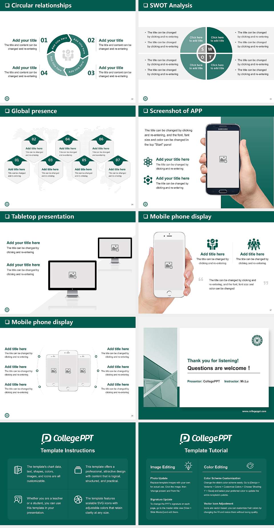 Chung Cheong University General Purpose PPT Template4:3 ratio PPT effect preview image5