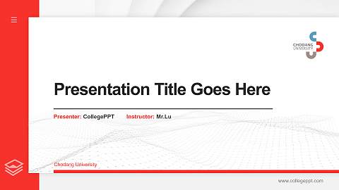 Chodang University Thesis Proposal/Graduation Defense PPT Template