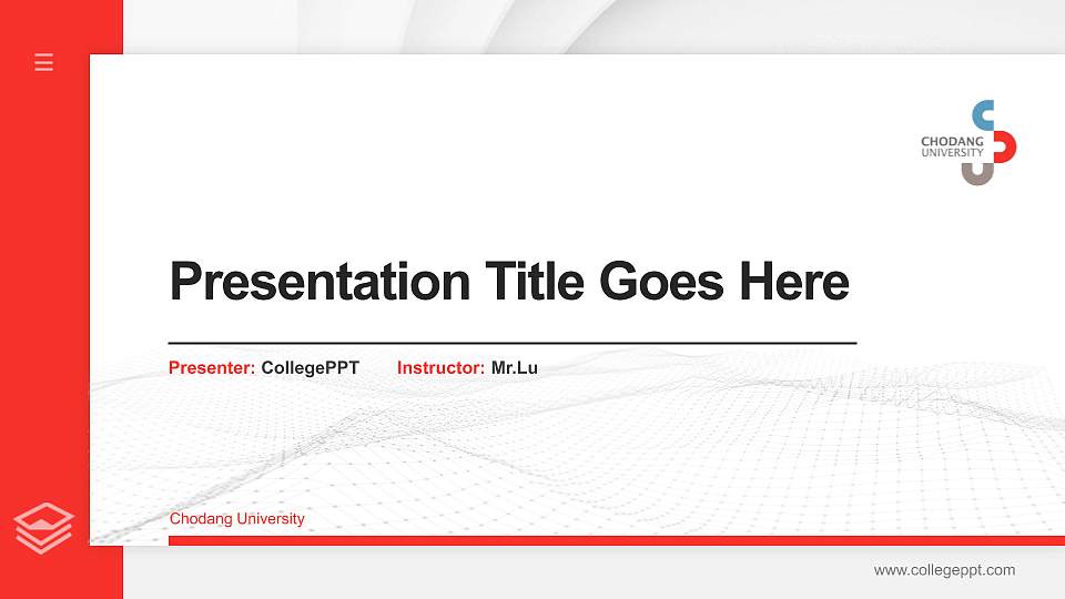 Chodang University Thesis Proposal/Graduation Defense PPT Template16:9 ratio PPT effect preview image