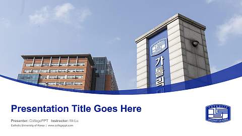Catholic University of Korea Course/Courseware Creation PPT Template