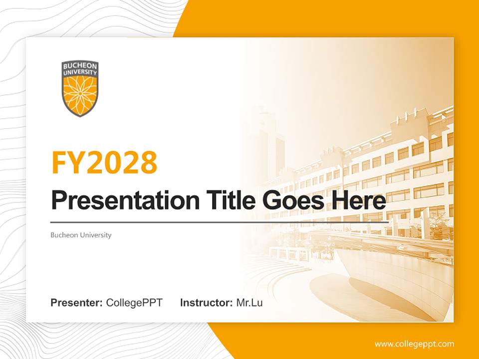 Bucheon University Academic Presentation/Research Findings Report PPT Template4:3 ratio PPT effect preview image5