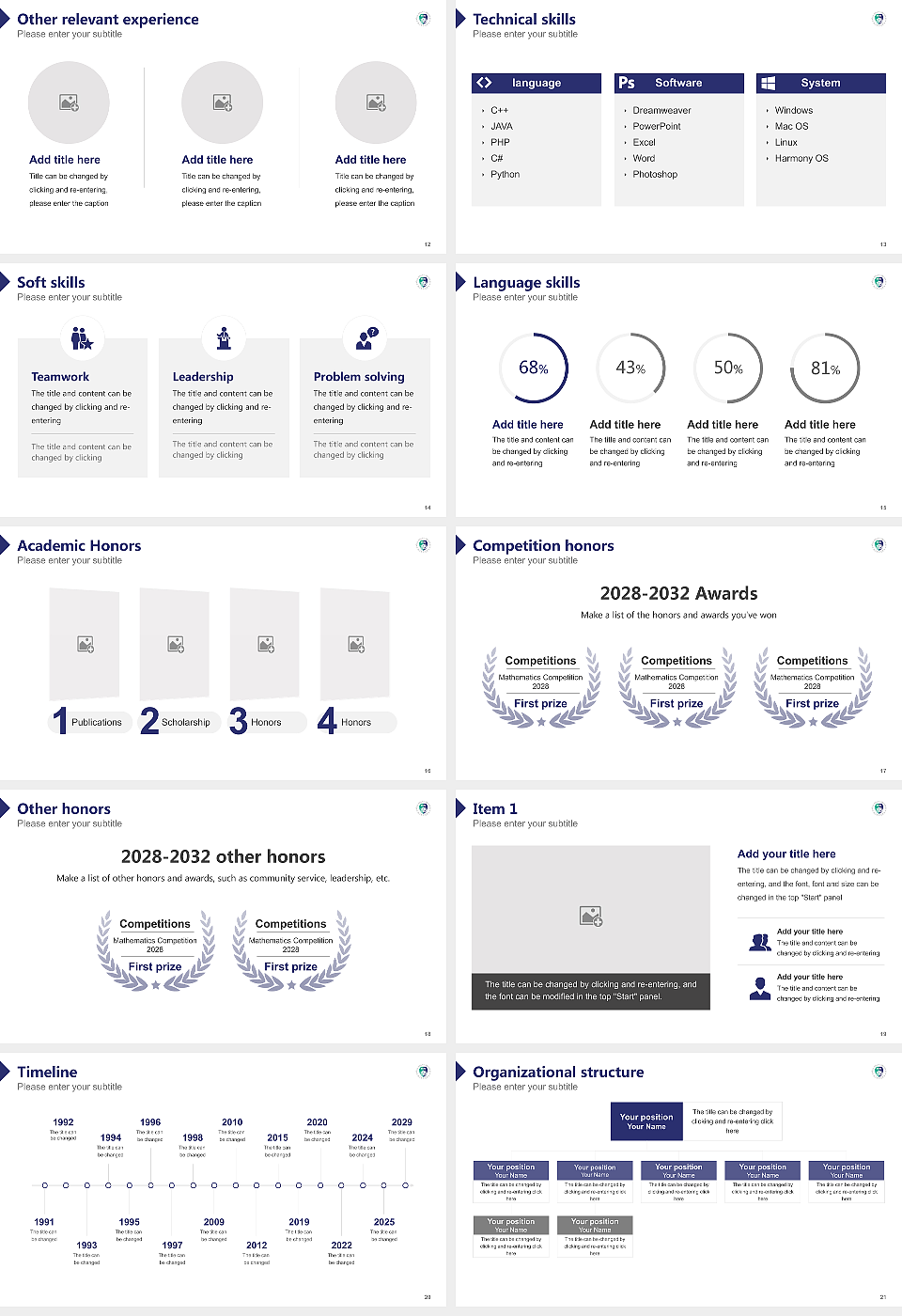 Daegu Haany University Resume PPT Template_Slide preview image3