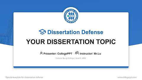 Catholic Sangji College Graduation Thesis Defense PPT Template