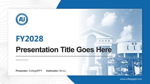 Ansan University Academic Presentation/Research Findings Report PPT Template