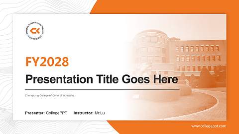 Chungkang College of Cultural Industries Academic Presentation/Research Findings Report PPT Template
