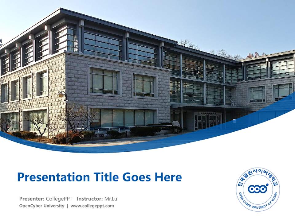 OpenCyber University Course/Courseware Creation PPT Template4:3 ratio PPT effect preview image5