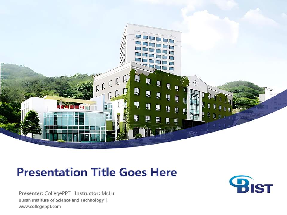 Busan Institute of Science and Technology Course/Courseware Creation PPT Template4:3 ratio PPT effect preview image5
