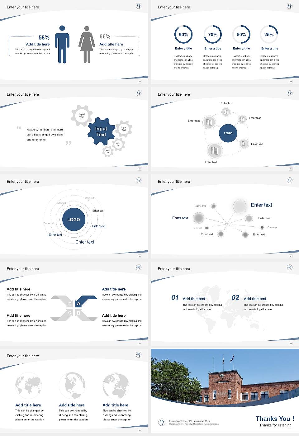 Chuncheon National University of Education Course/Courseware Creation PPT Template16:9 ratio PPT effect preview image4