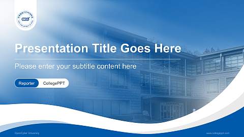 OpenCyber University Lecture Sharing and Networking Event PPT Template