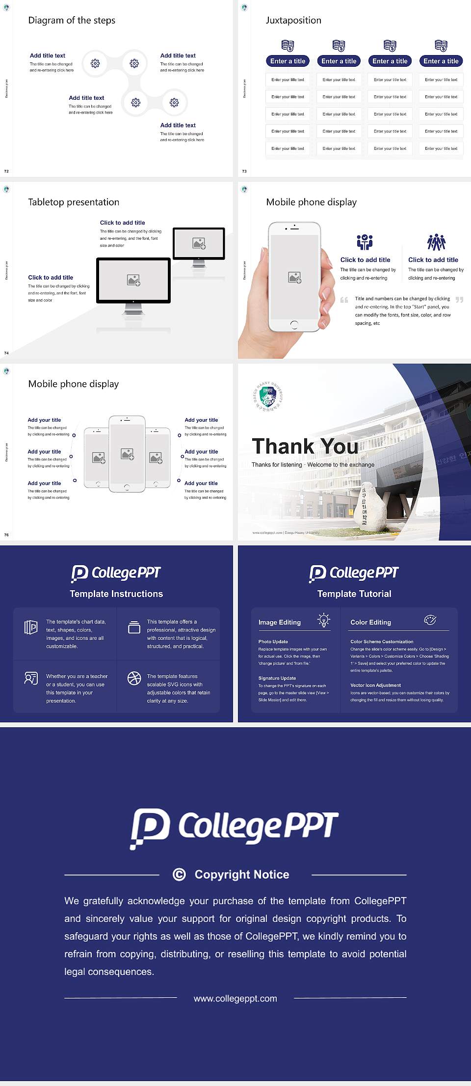 Daegu Haany University Competition/Entrepreneurship Contest PPT Template4:3 ratio PPT effect preview image9