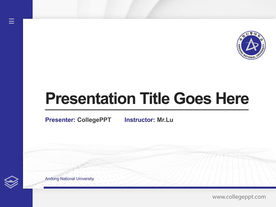 Andong National University Thesis Proposal/Graduation Defense PPT Template4:3 ratio PPT effect preview image5
