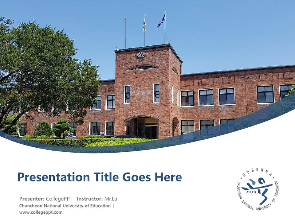 Chuncheon National University of Education Course/Courseware Creation PPT Template4:3 ratio PPT effect preview image5