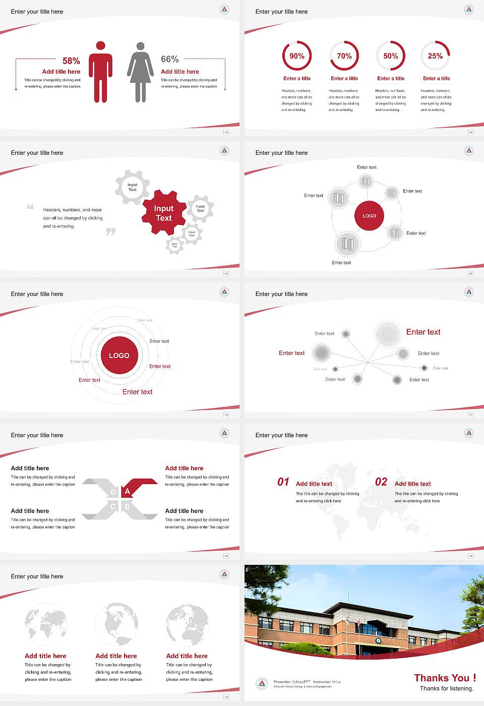 Cheonan Yonam College Course/Courseware Creation PPT Template16:9 ratio PPT effect preview image4