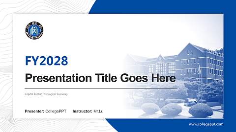 Capital Baptist Theological Seminary Academic Presentation/Research Findings Report PPT Template
