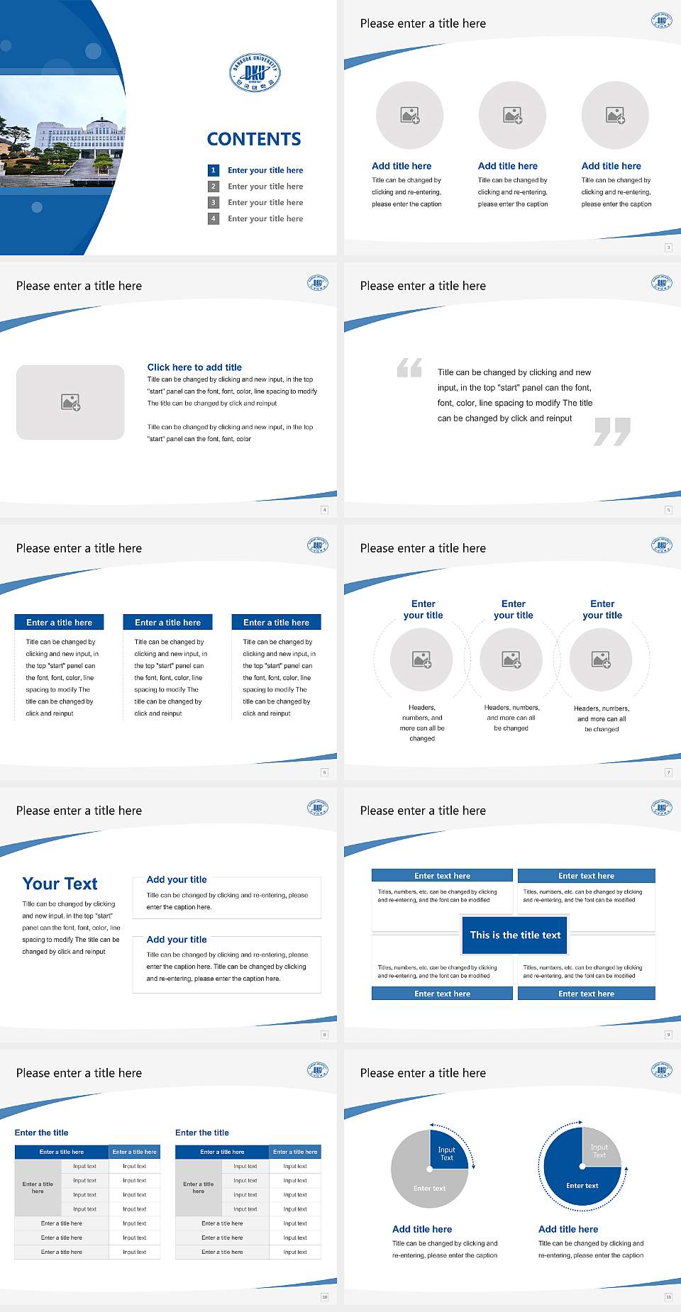 Dankook University Course/Courseware Creation PPT Template4:3 ratio PPT effect preview image2