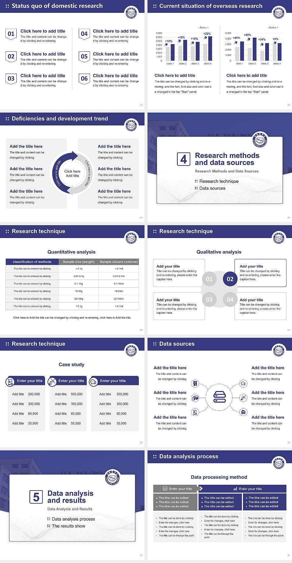 Daedong College Graduation Thesis Defense PPT Template4:3 ratio PPT effect preview image4