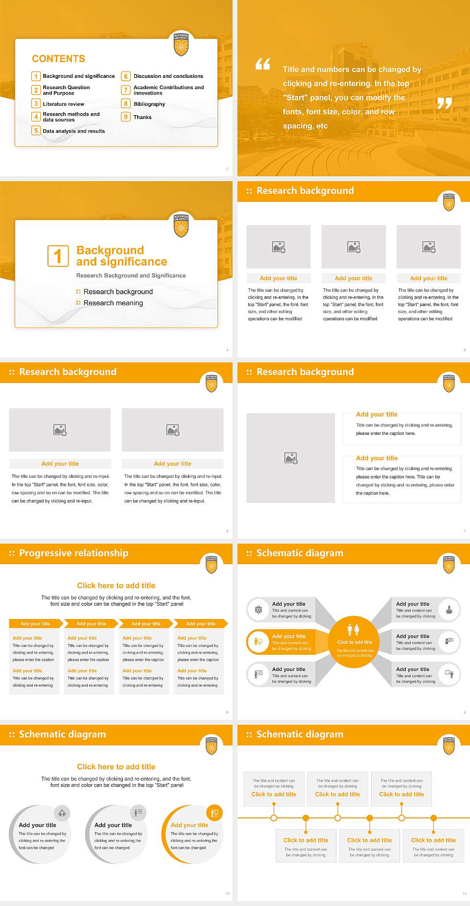 Bucheon University Graduation Thesis Defense PPT Template4:3 ratio PPT effect preview image2