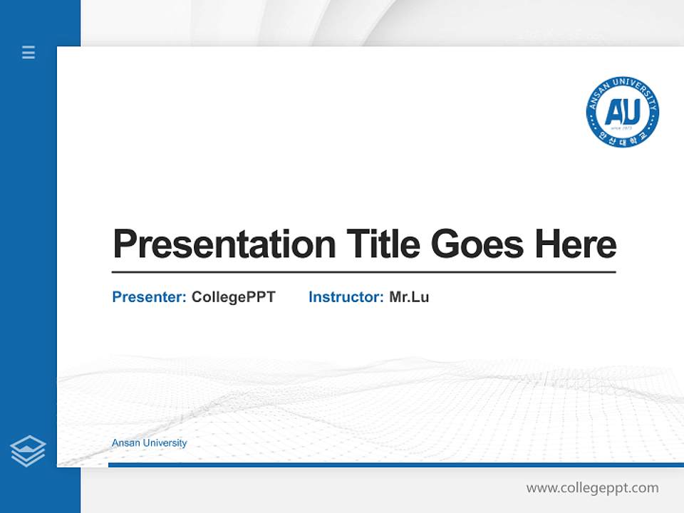 Ansan University Thesis Proposal/Graduation Defense PPT Template4:3 ratio PPT effect preview image5