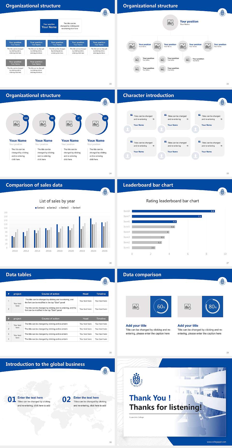 Busan Arts College Academic Presentation/Research Findings Report PPT Template4:3 ratio PPT effect preview image4