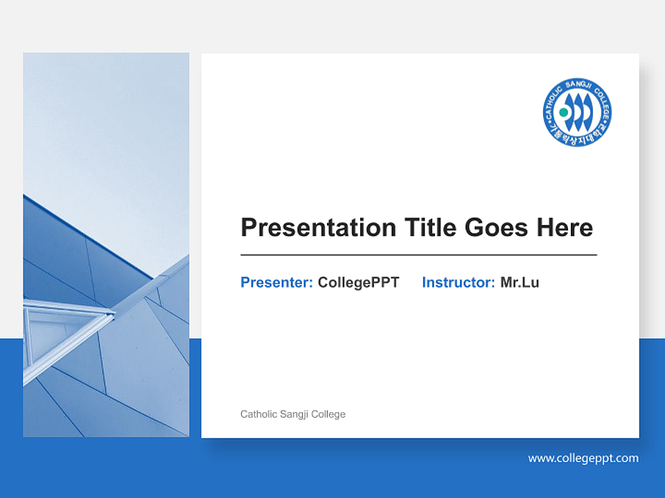 Catholic Sangji College General Purpose PPT Template_Slide preview image1