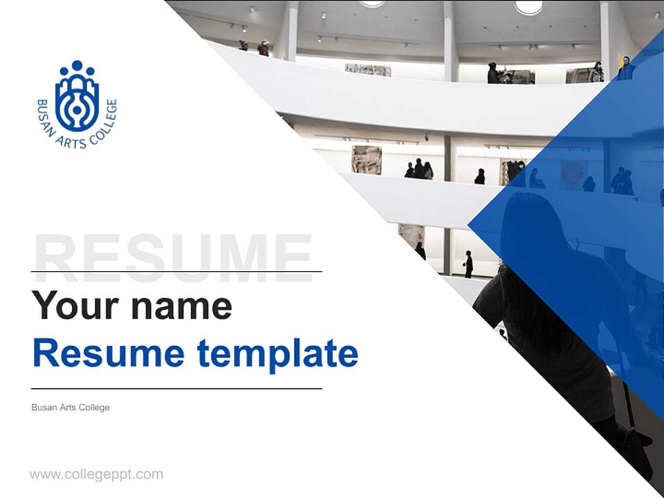 Busan Arts College Resume PPT Template4:3 ratio PPT effect preview image5