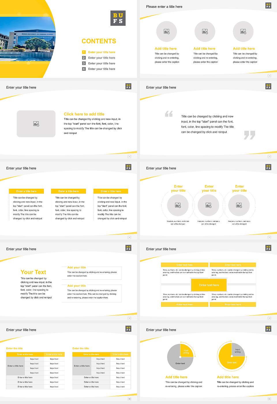 Busan University of Foreign Studies Course/Courseware Creation PPT Template16:9 ratio PPT effect preview image2