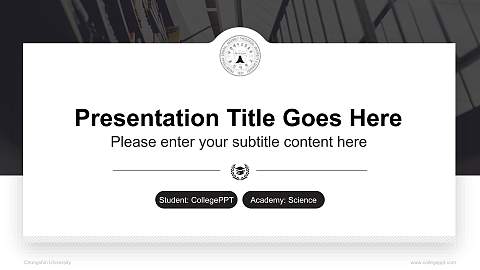 Chongshin University National Scholarship Defense PPT Template