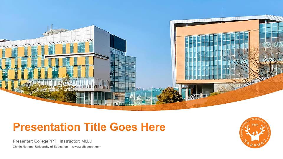 Chinju National University of Education Course/Courseware Creation PPT Template16:9 ratio PPT effect preview image