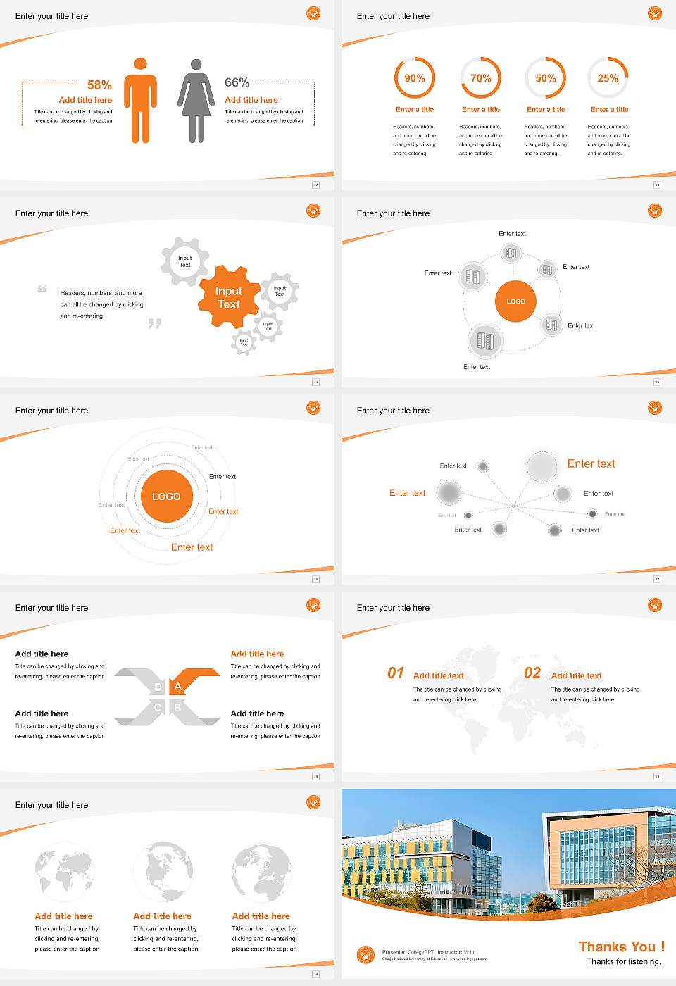 Chinju National University of Education Course/Courseware Creation PPT Template16:9 ratio PPT effect preview image4