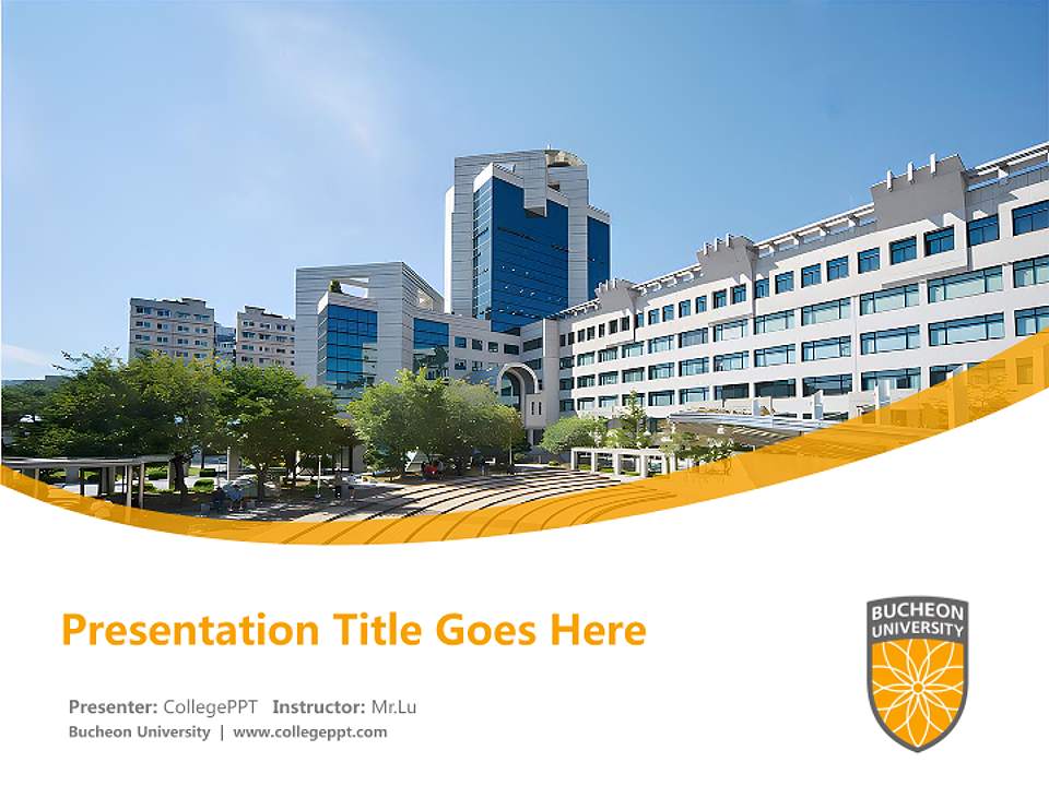 Bucheon University Course/Courseware Creation PPT Template4:3 ratio PPT effect preview image5