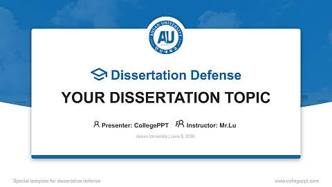 Ansan University Graduation Thesis Defense PPT Template