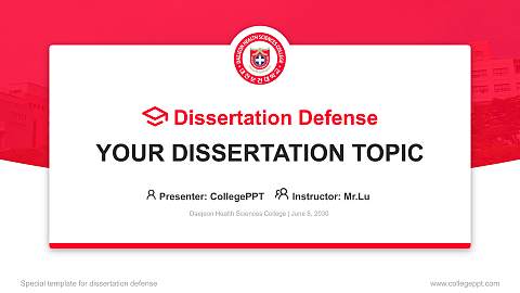 Daejeon Health Sciences College Graduation Thesis Defense PPT Template