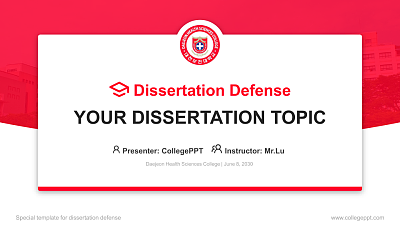 Daejeon Health Sciences College Graduation Thesis Defense PPT Template