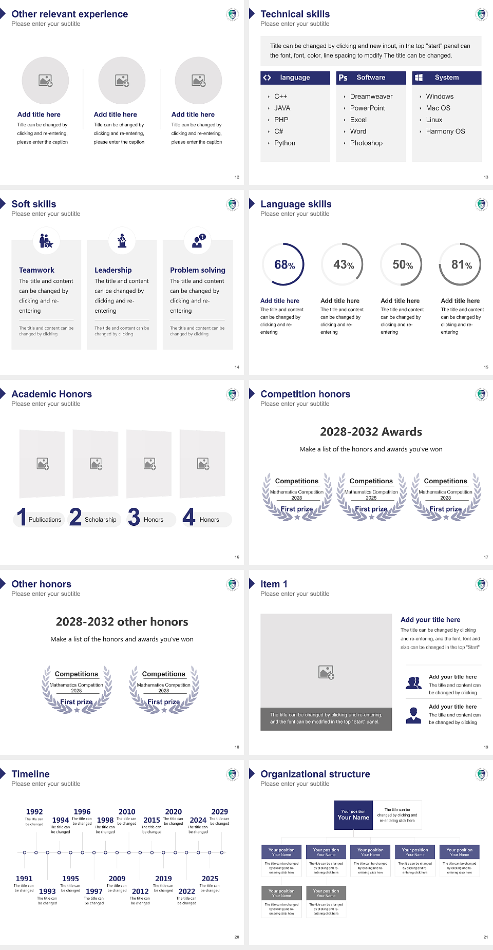 Daegu Haany University Resume PPT Template_Slide preview image3