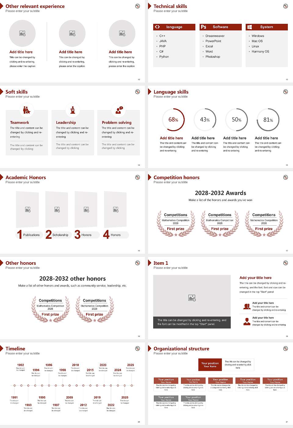 Chugye University for the Arts Resume PPT Template16:9 ratio PPT effect preview image3