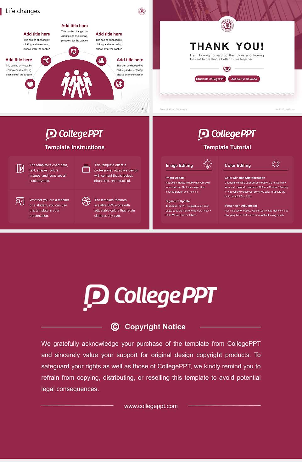 Dongduk Women’s University National Scholarship Defense PPT Template4:3 ratio PPT effect preview image4