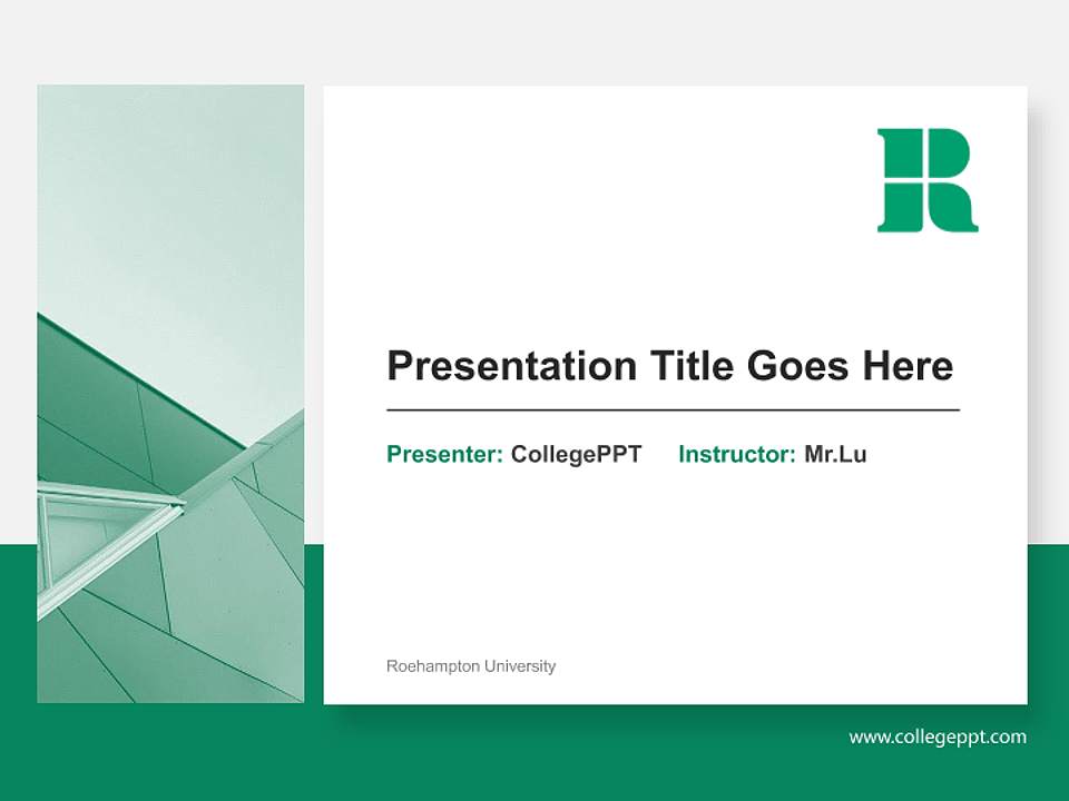 Roehampton University General Purpose PPT Template4:3 ratio PPT effect preview image6