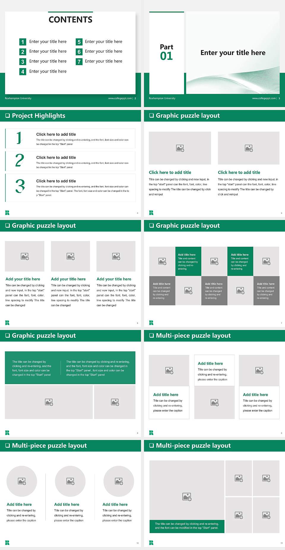 Roehampton University General Purpose PPT Template4:3 ratio PPT effect preview image2