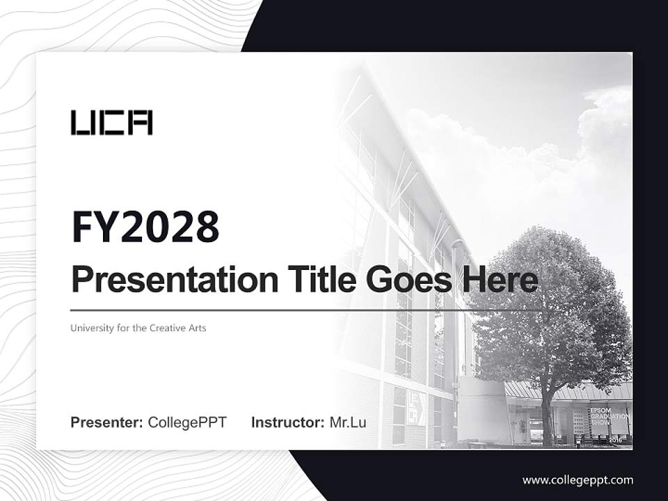 University for the Creative Arts Academic Presentation/Research Findings Report PPT Template4:3 ratio PPT effect preview image5