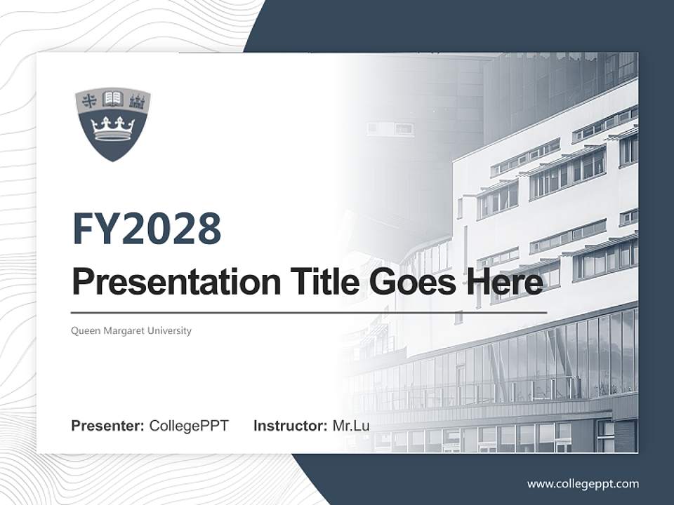 Queen Margaret University Academic Presentation/Research Findings Report PPT Template4:3 ratio PPT effect preview image5