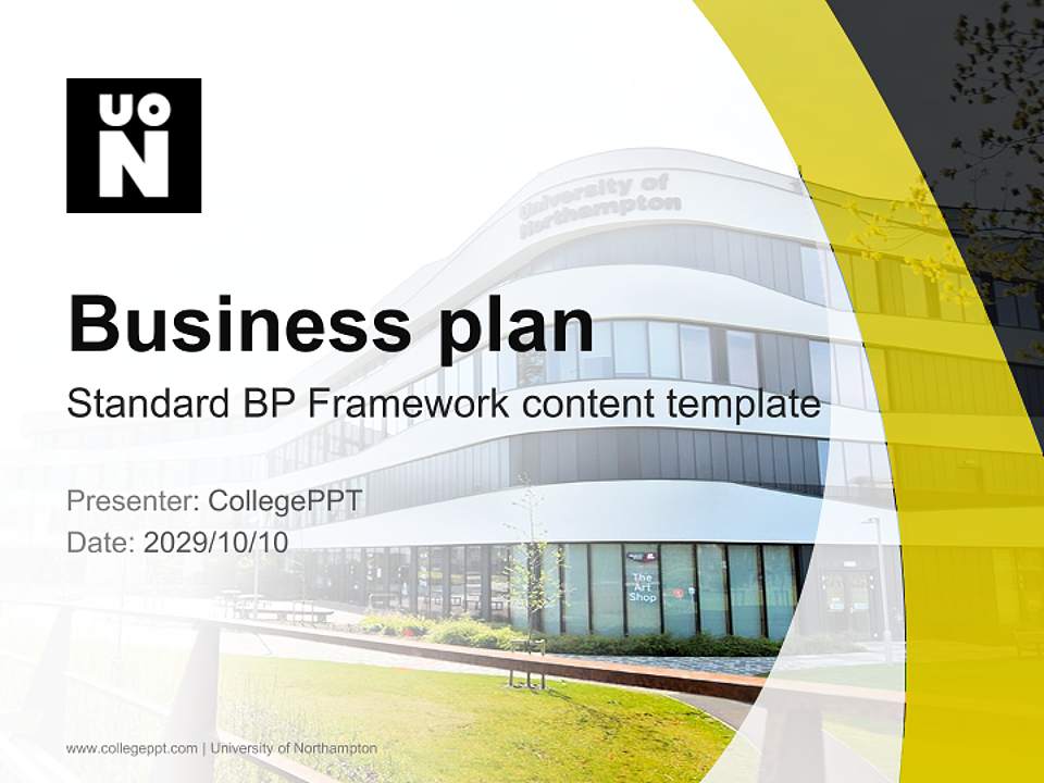 University of Northampton Competition/Entrepreneurship Contest PPT Template4:3 ratio PPT effect preview image9