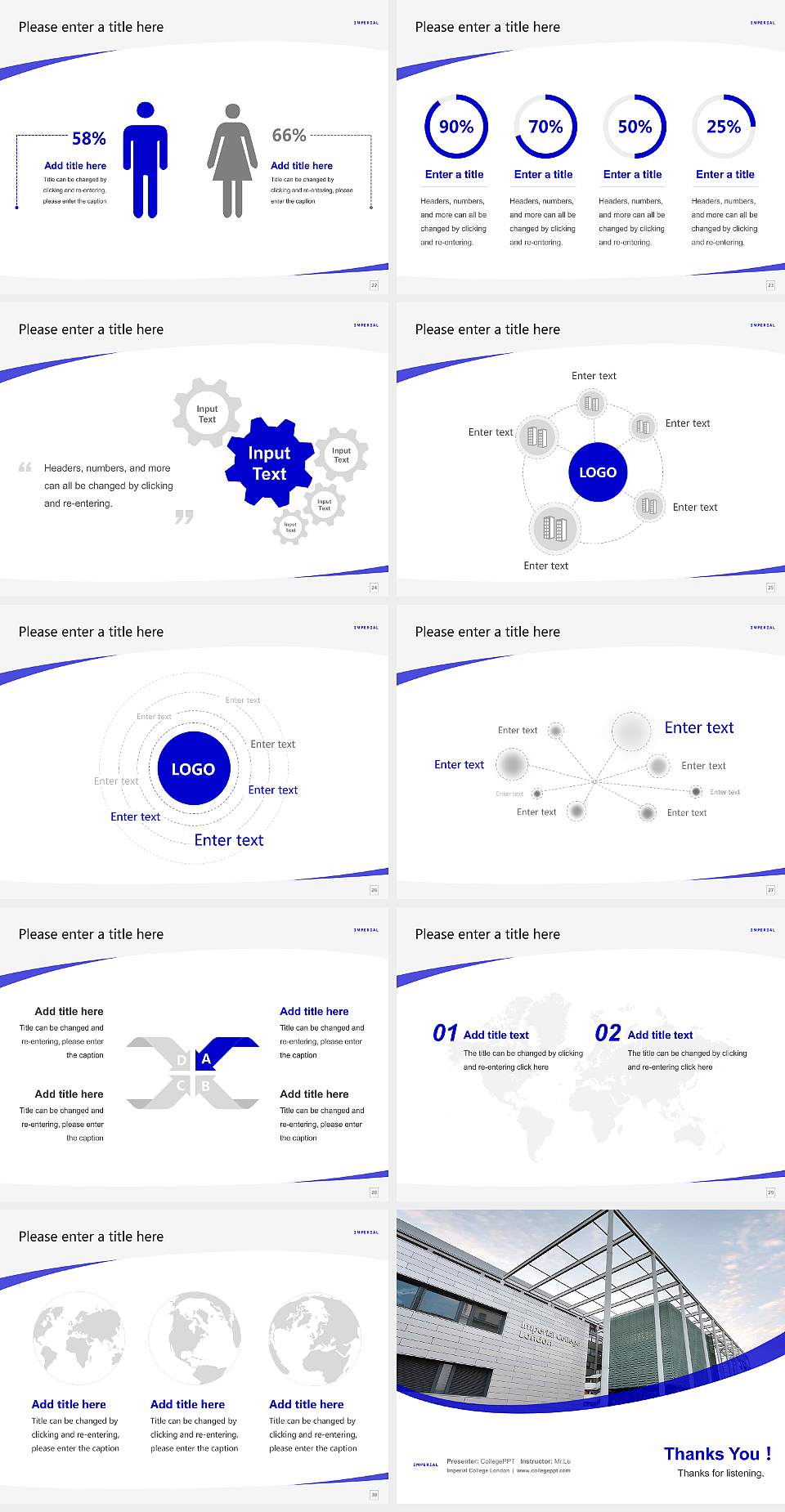 Imperial College London Course/Courseware Creation PPT Template4:3 ratio PPT effect preview image4