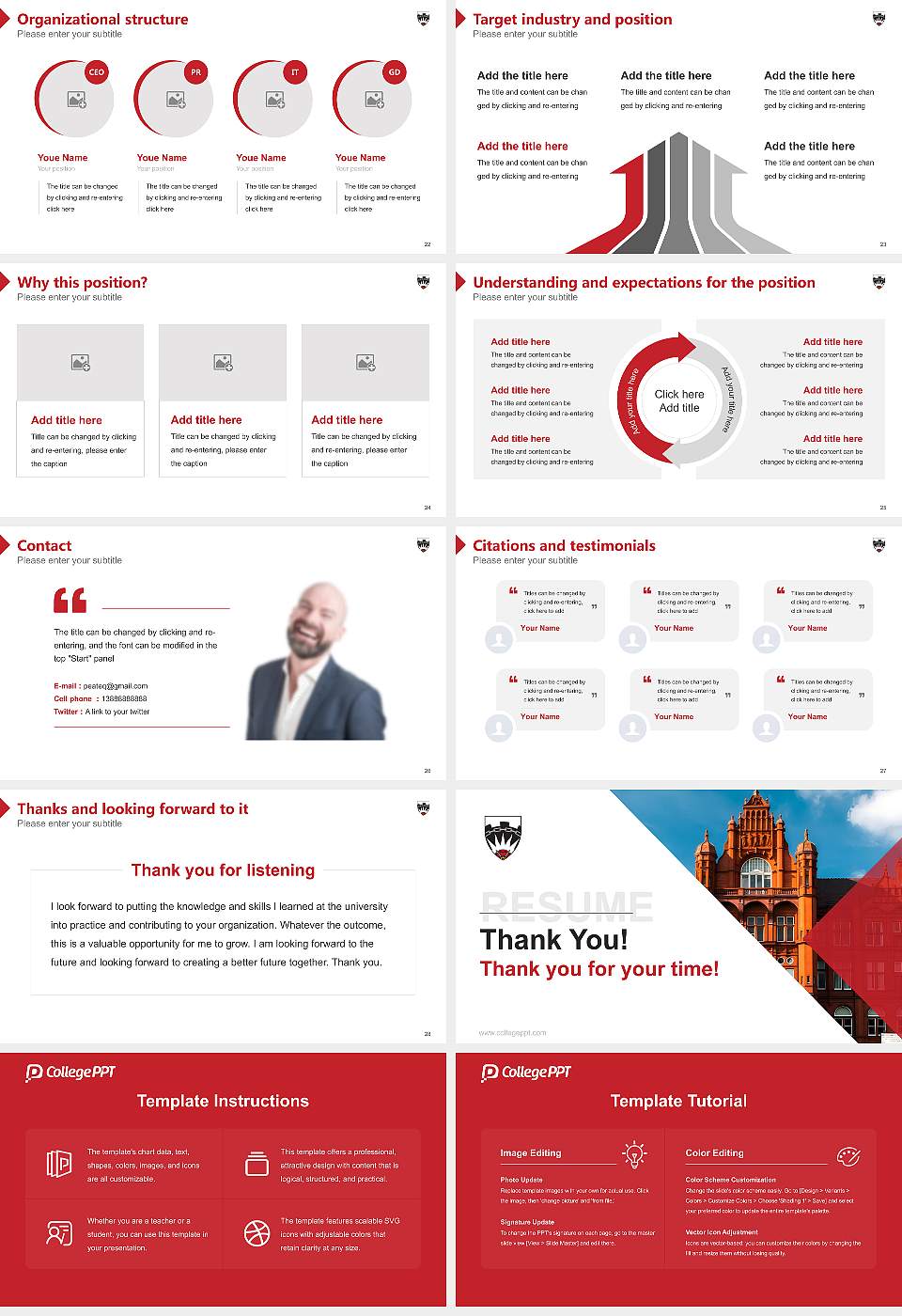 University of Salford Resume PPT Template16:9 ratio PPT effect preview image4
