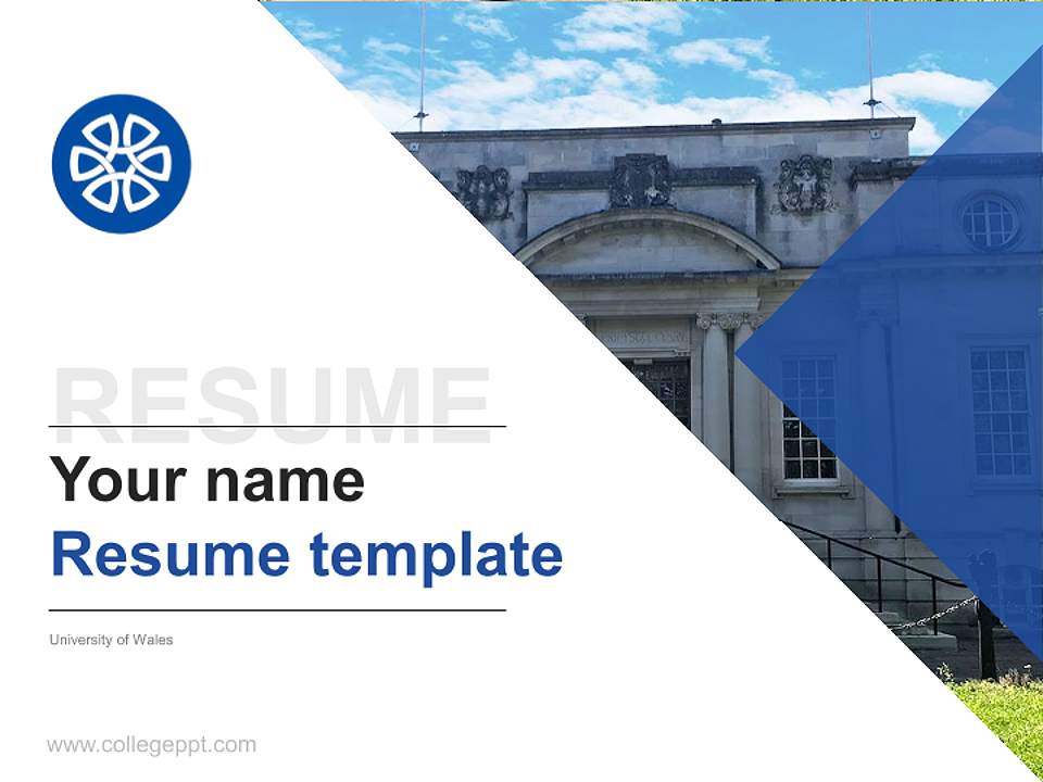 University of Wales Resume PPT Template4:3 ratio PPT effect preview image5