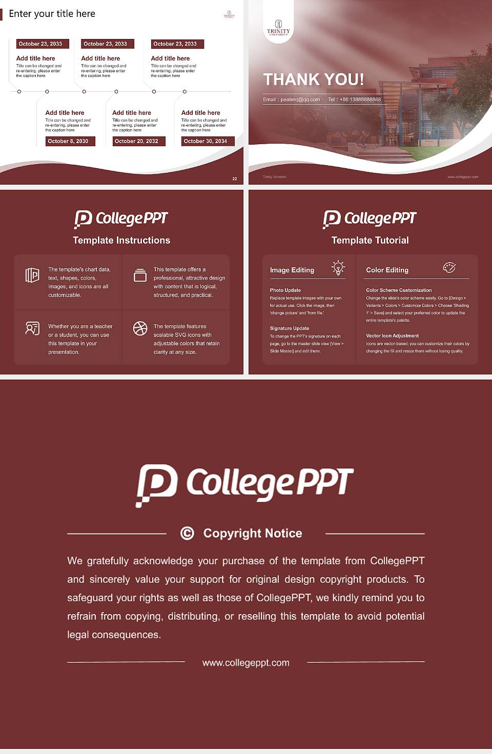 Trinity Universit Lecture Sharing and Networking Event PPT Template4:3 ratio PPT effect preview image4