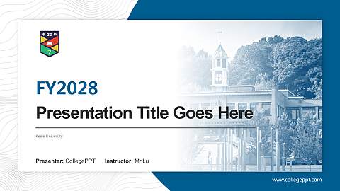 Keele University Academic Presentation/Research Findings Report PPT Template