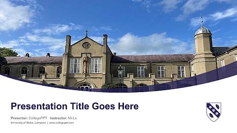 University of Wales, Lampeter Course/Courseware Creation PPT Template