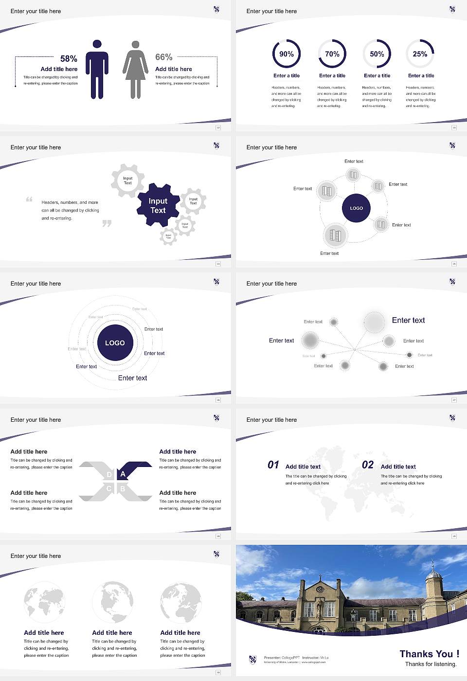 University of Wales, Lampeter Course/Courseware Creation PPT Template16:9 ratio PPT effect preview image4