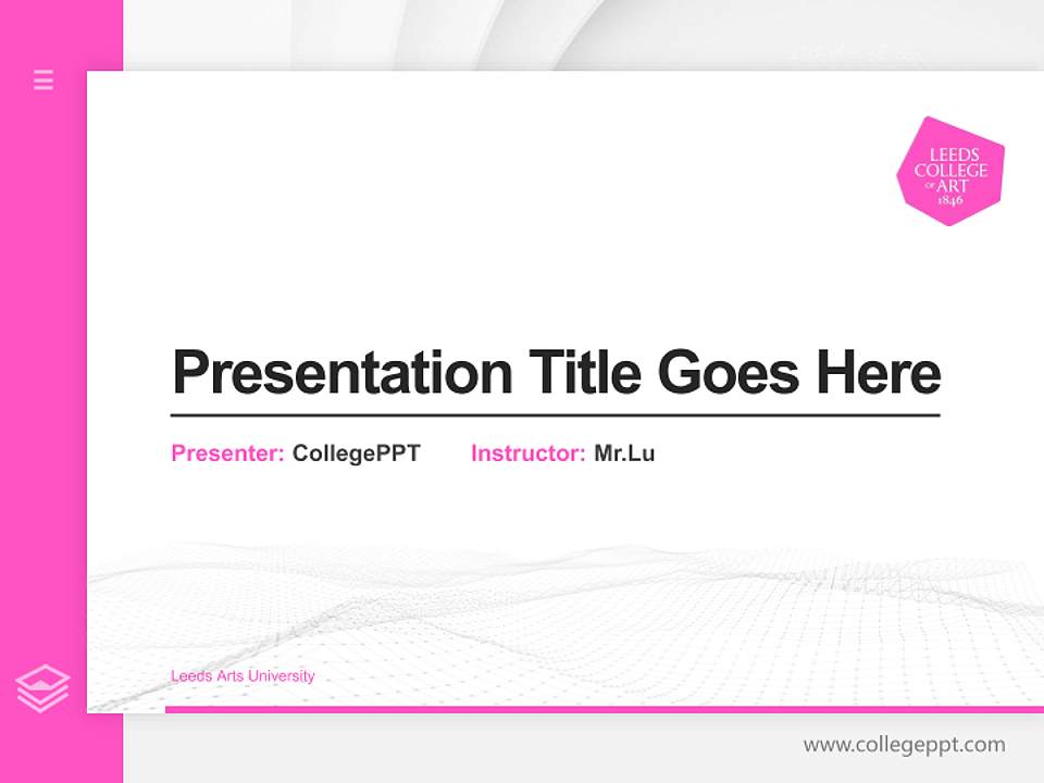 Leeds Arts University Thesis Proposal/Graduation Defense PPT Template4:3 ratio PPT effect preview image5
