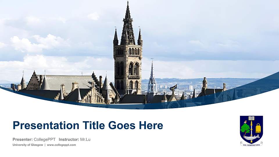 University of Glasgow Course/Courseware Creation PPT Template16:9 ratio PPT effect preview image